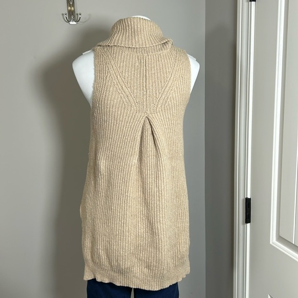 Anthropologie Angel Of The North Turtleneck Sweater Tank Tunic Split Hem XS - Picture 6 of 13